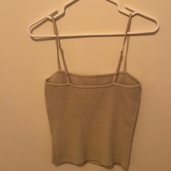 Babaton sculpt knit cami. Beige. Size small. - Picture 2 of 4